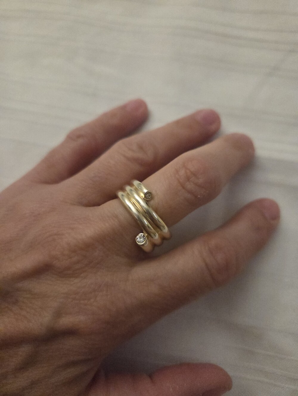 Melinda Maria Spiral Ring | Gold | Size 10